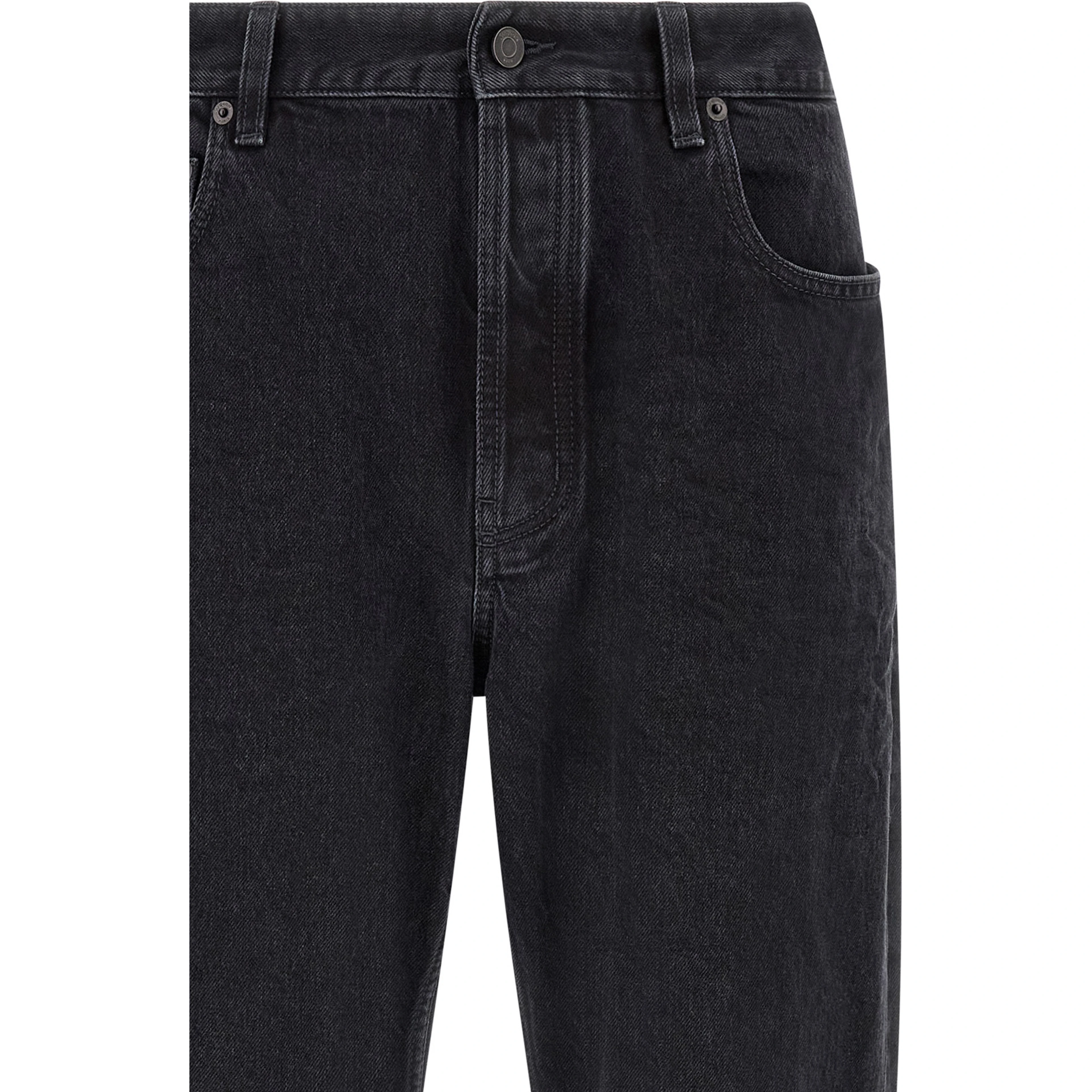 Black Cotton Relaxed Fit Jeans