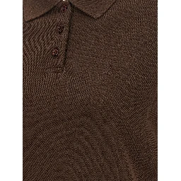 Brown Cotton Polo Shirt