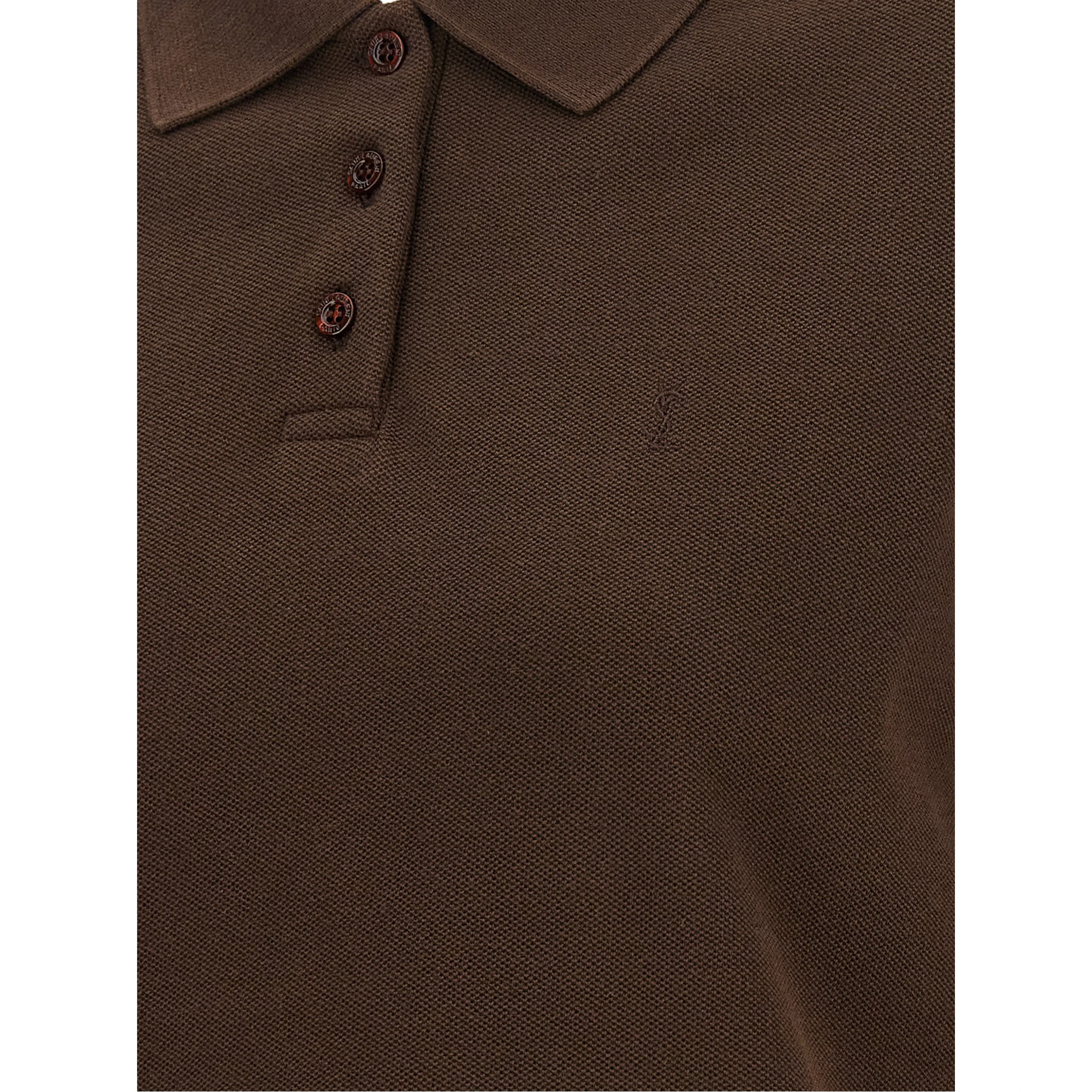 Brown Cotton Polo Shirt