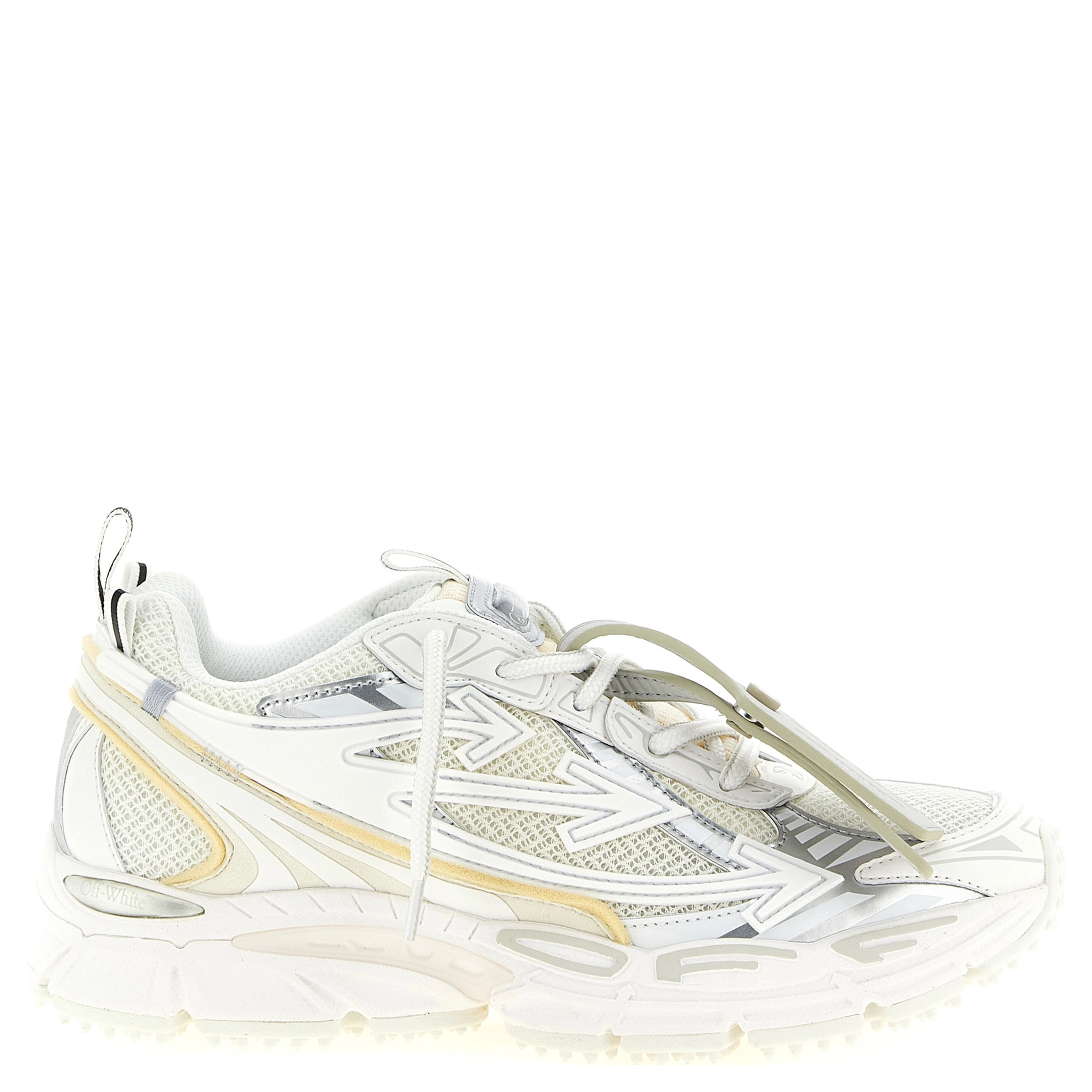White Polyethylene Athletic Sneakers