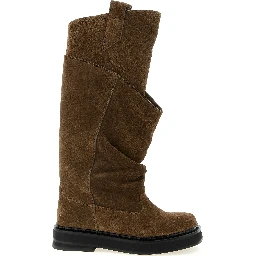 Brown Calfskin Over The Knee