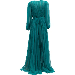 Teal Long Cocktail Dress