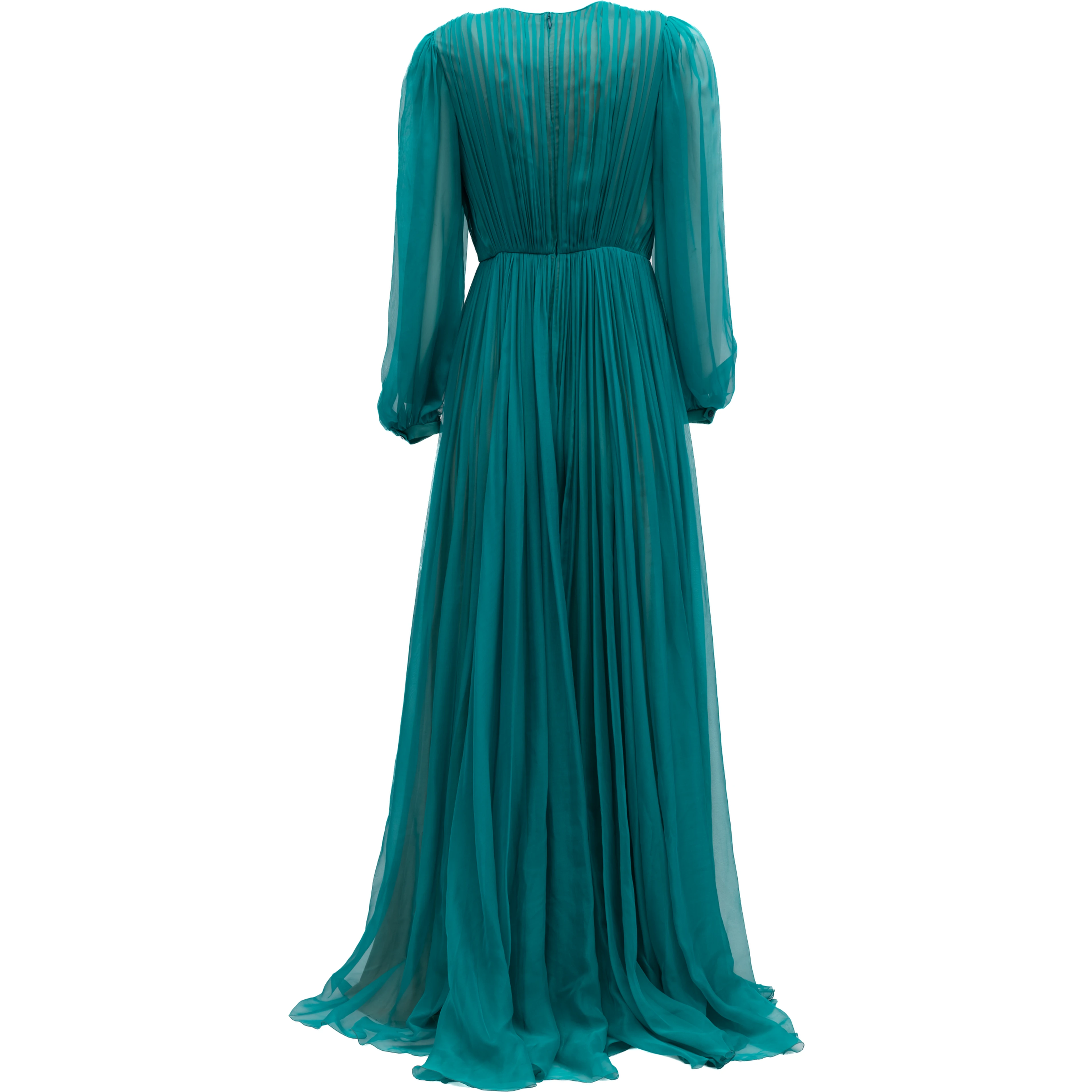 Teal Long Cocktail Dress