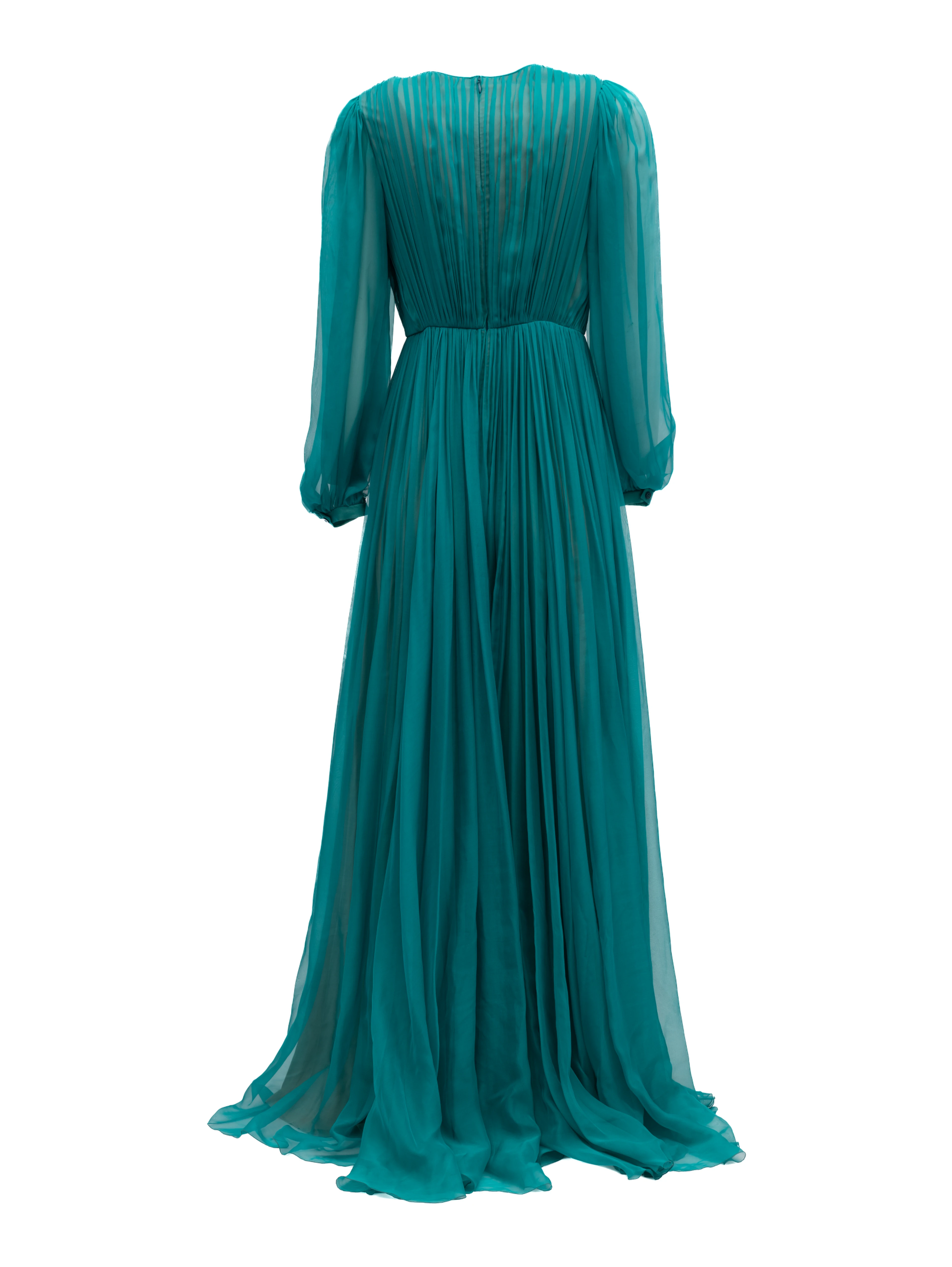 Teal Long Cocktail Dress