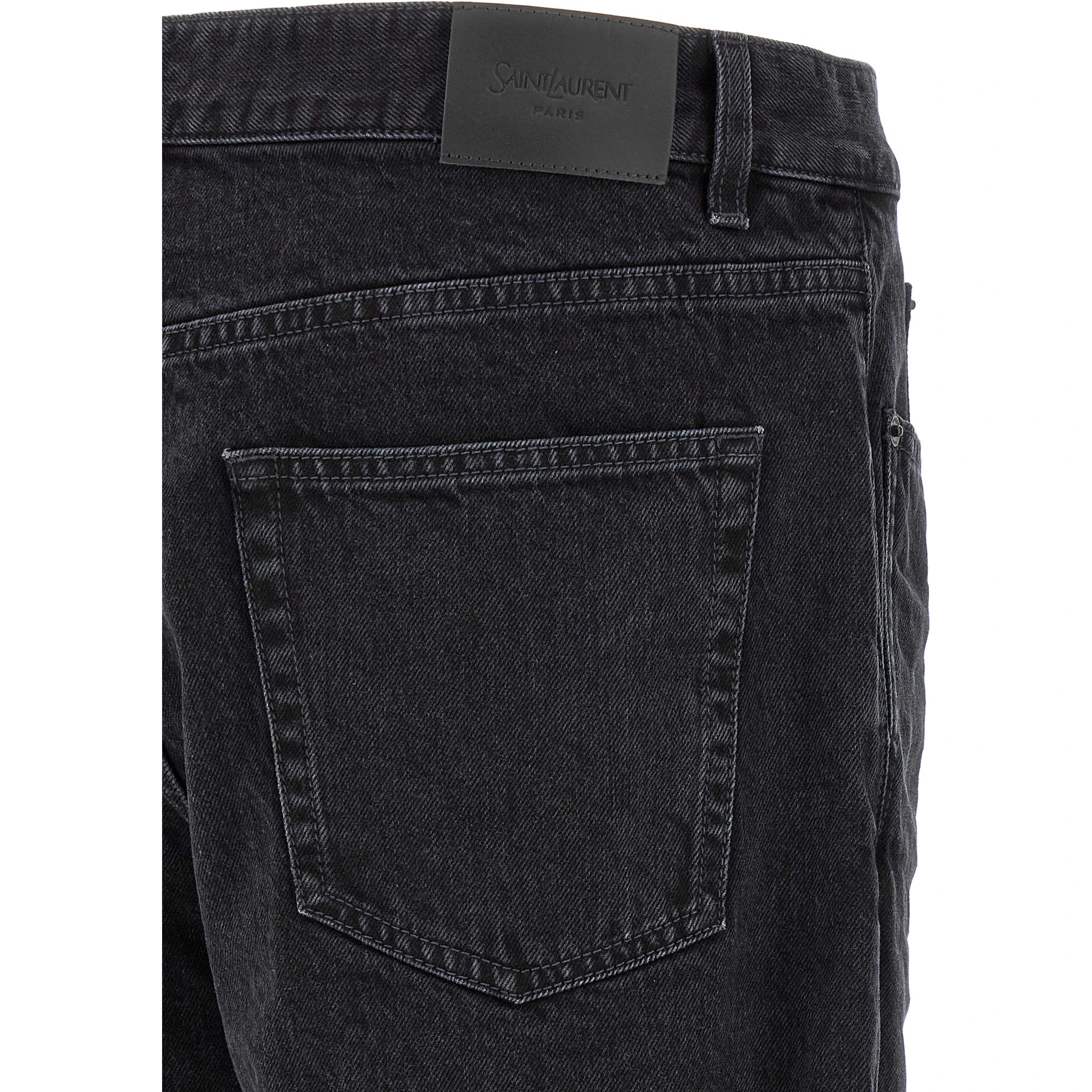 Black Cotton Relaxed Fit Jeans