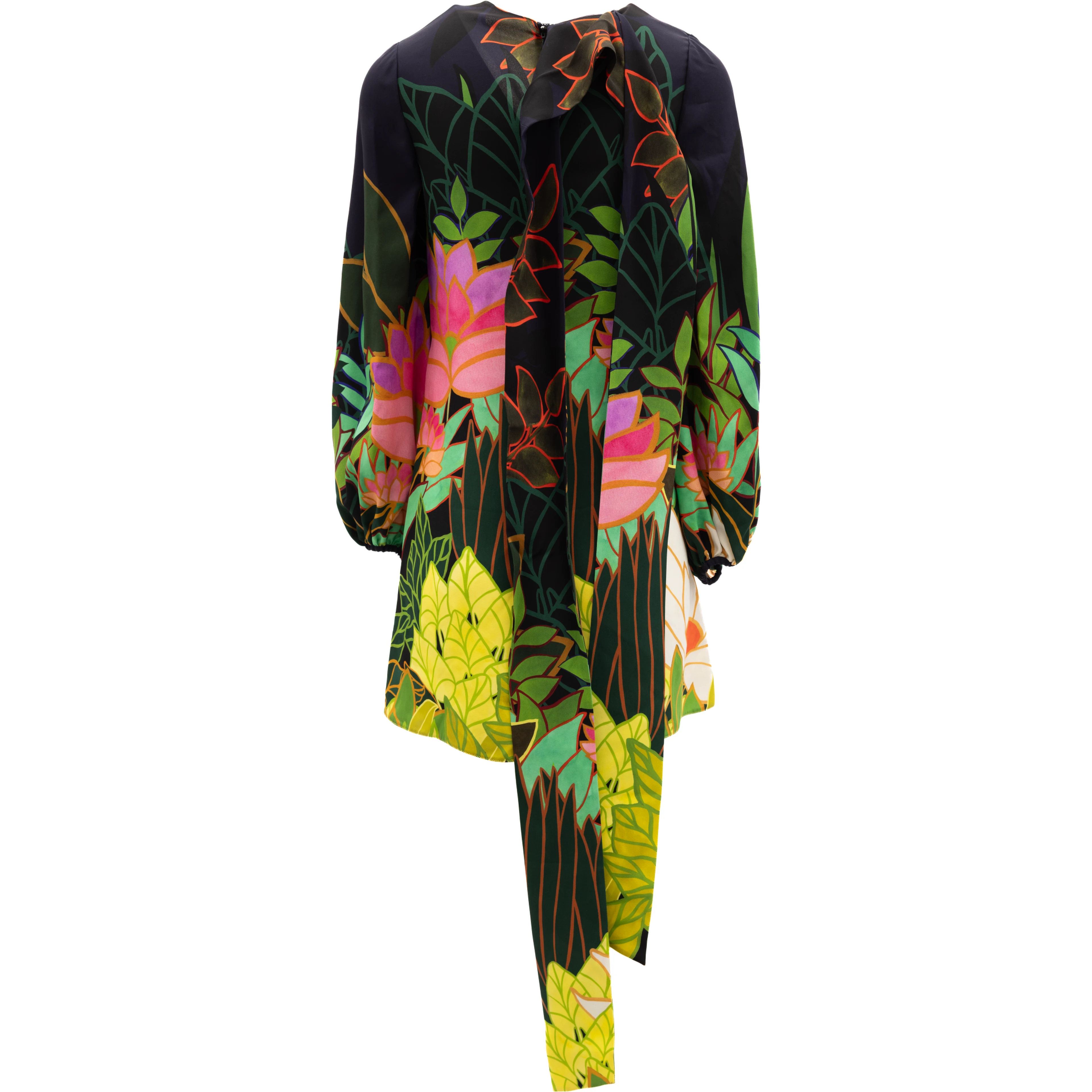 Jungle Print Black Dress