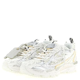 White Polyethylene Athletic Sneakers