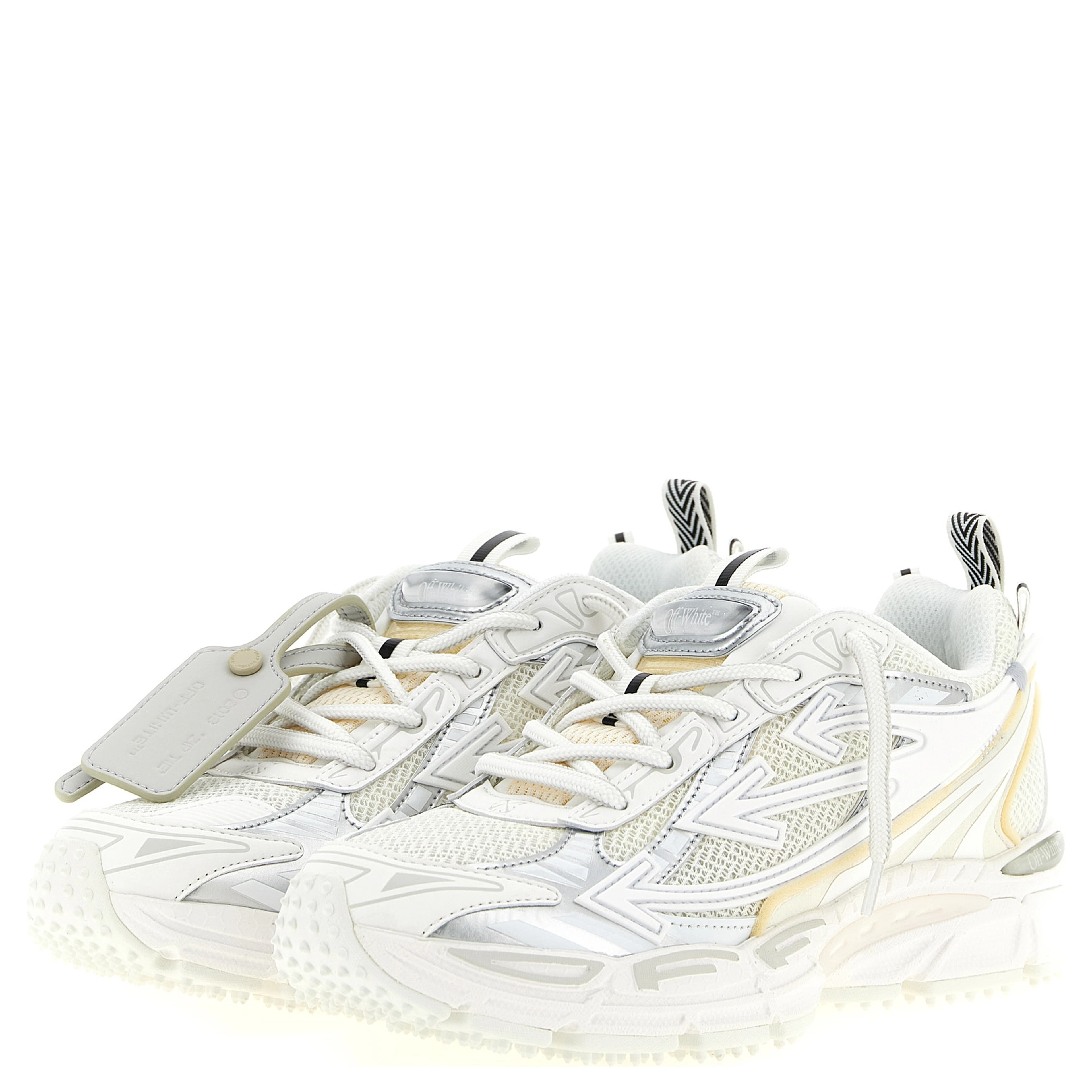 White Polyethylene Athletic Sneakers