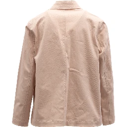 Women Beige Cotton Denim Jacket