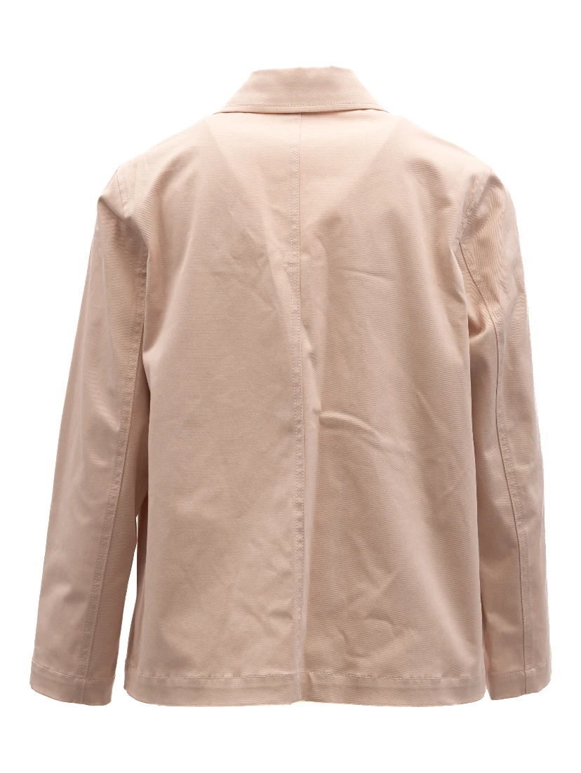 Women Beige Cotton Denim Jacket