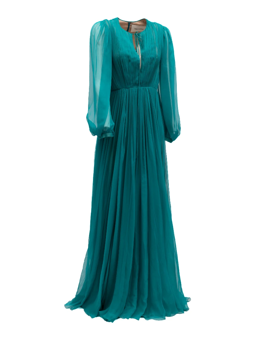 Teal Long Cocktail Dress