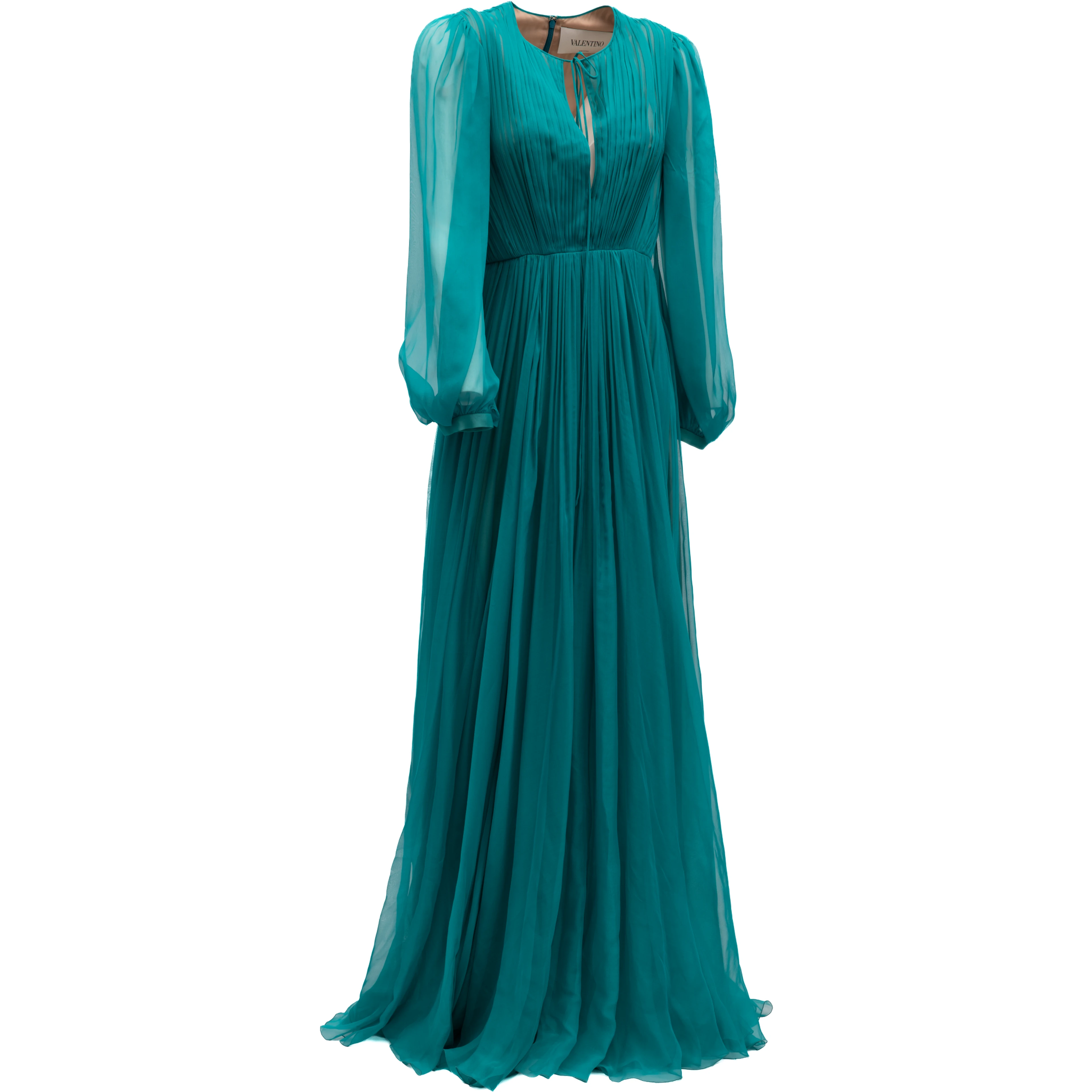 Teal Long Cocktail Dress