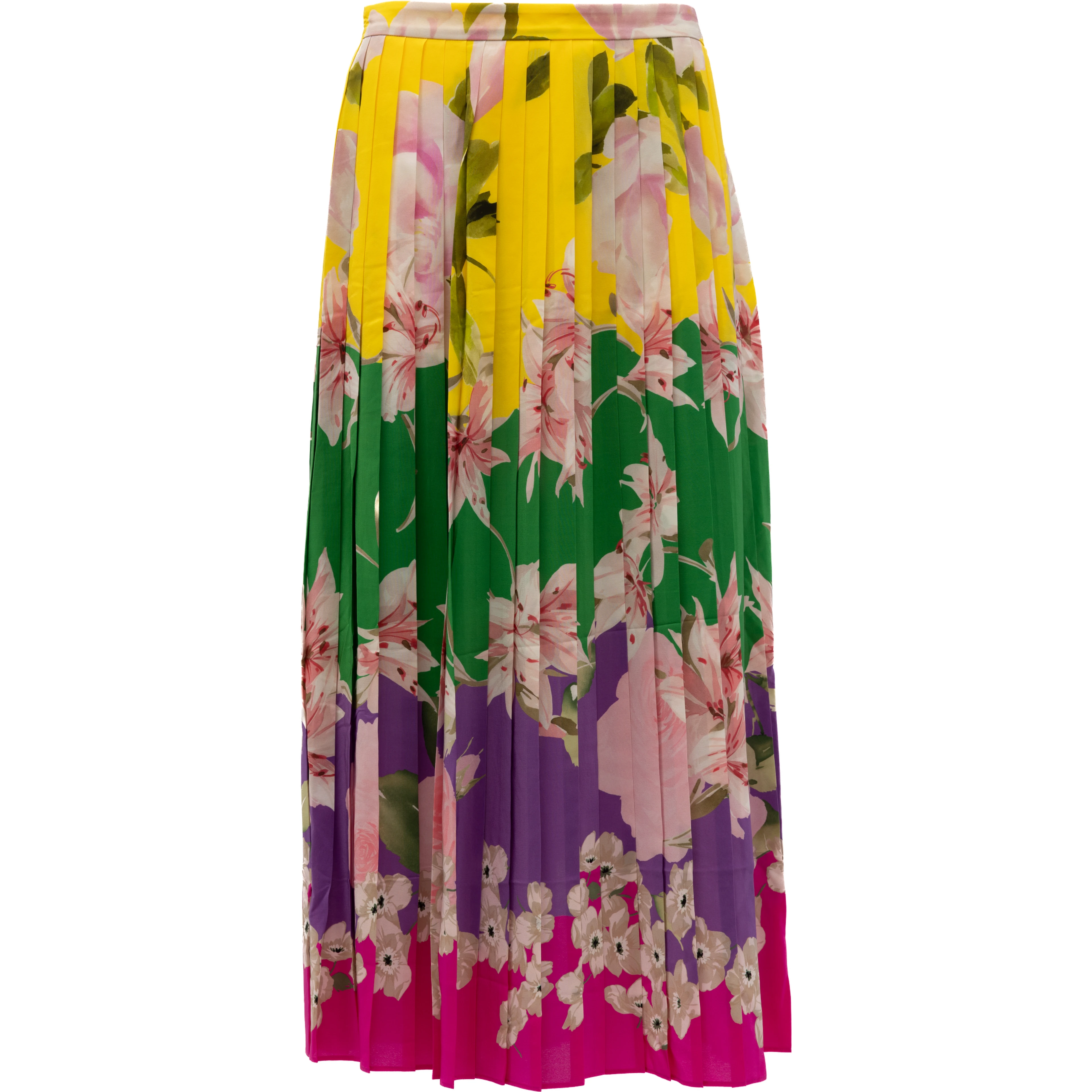 Plated Floral Skirt