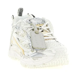 White Polyethylene Athletic Sneakers