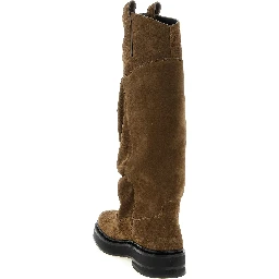 Brown Calfskin Over The Knee