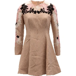 Beige Lace Cocktail Dress