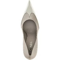 Silver Viscose High Heel Pumps