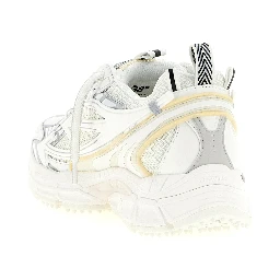 White Polyethylene Athletic Sneakers
