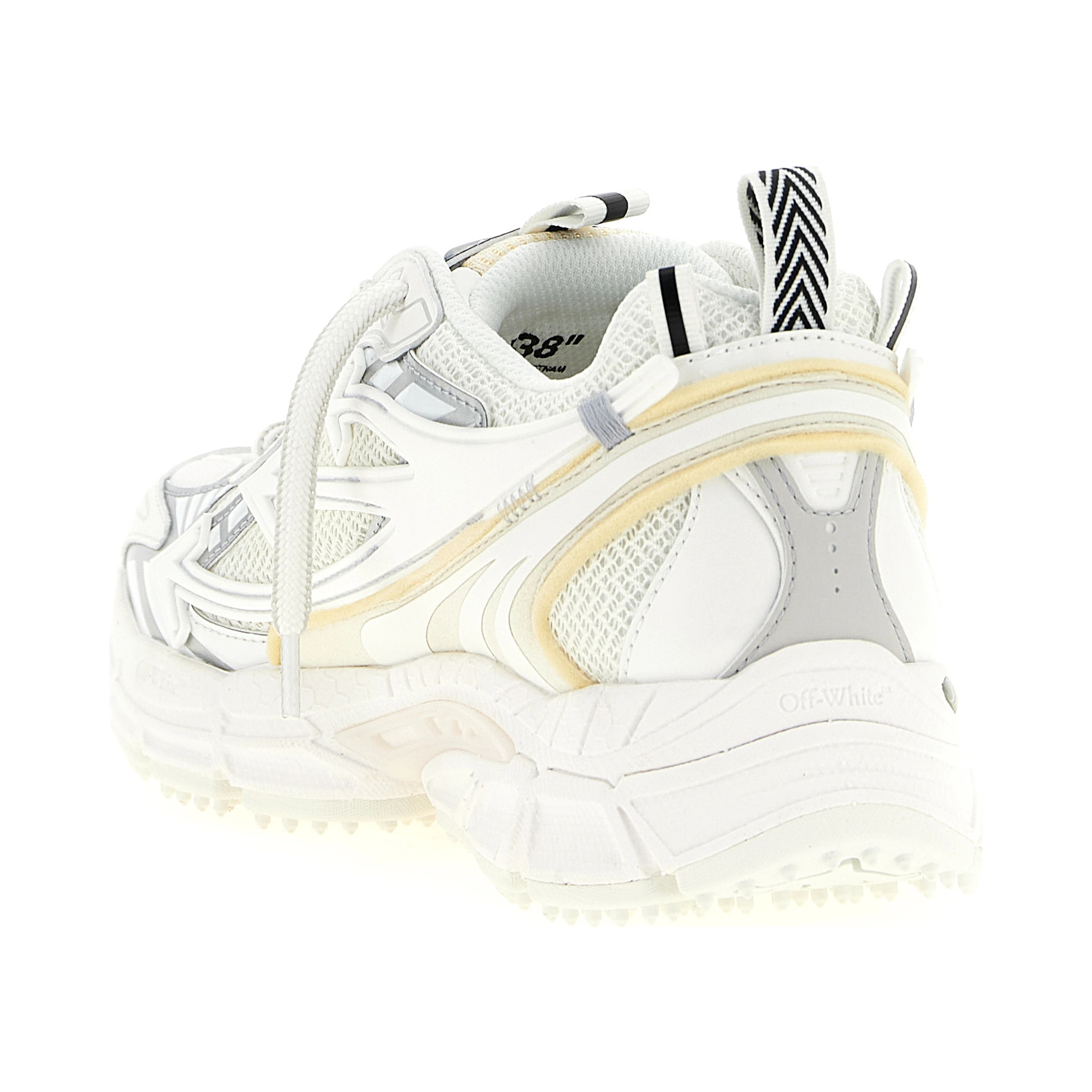 White Polyethylene Athletic Sneakers