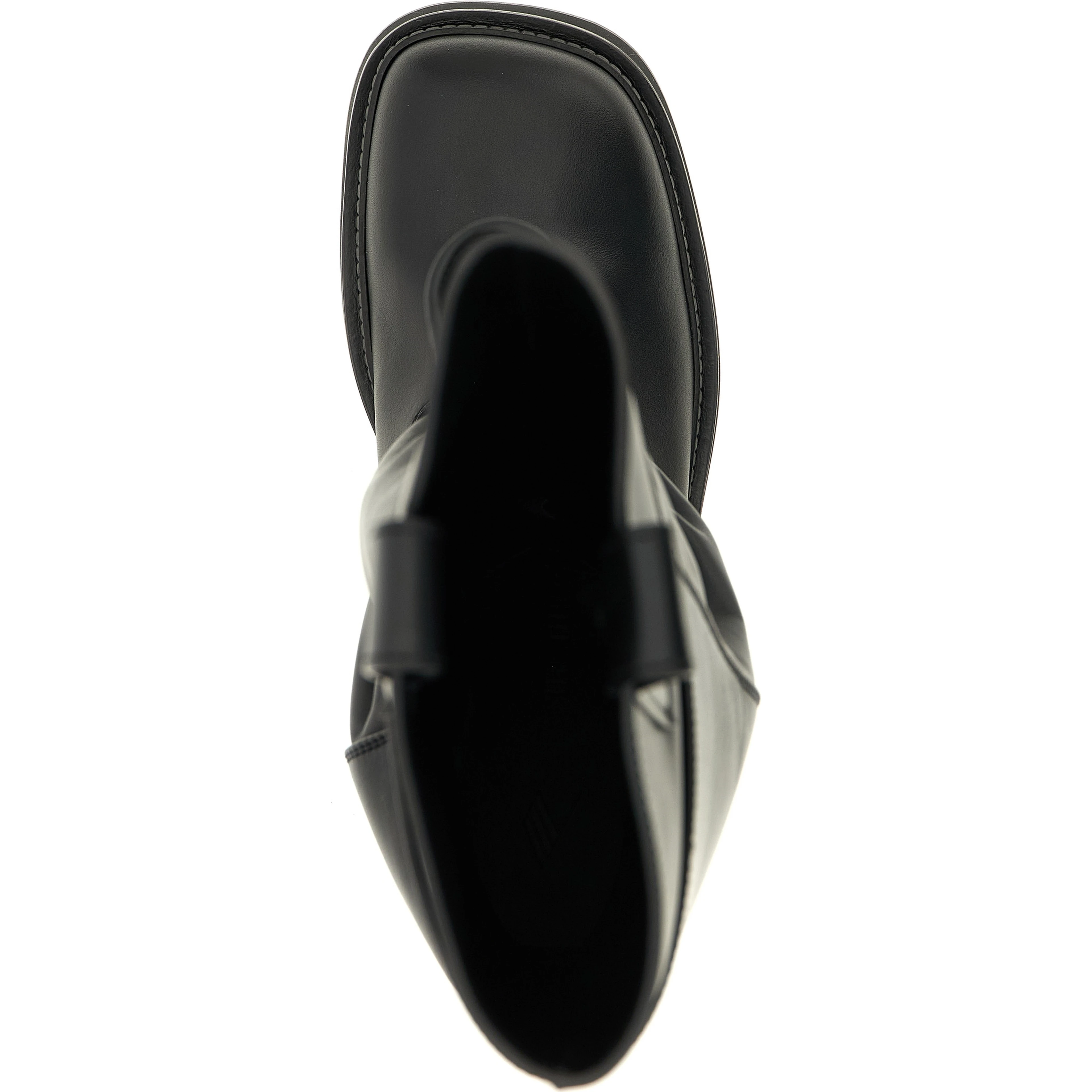 Black Calfskin Over The Knee