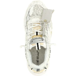 White Polyethylene Athletic Sneakers