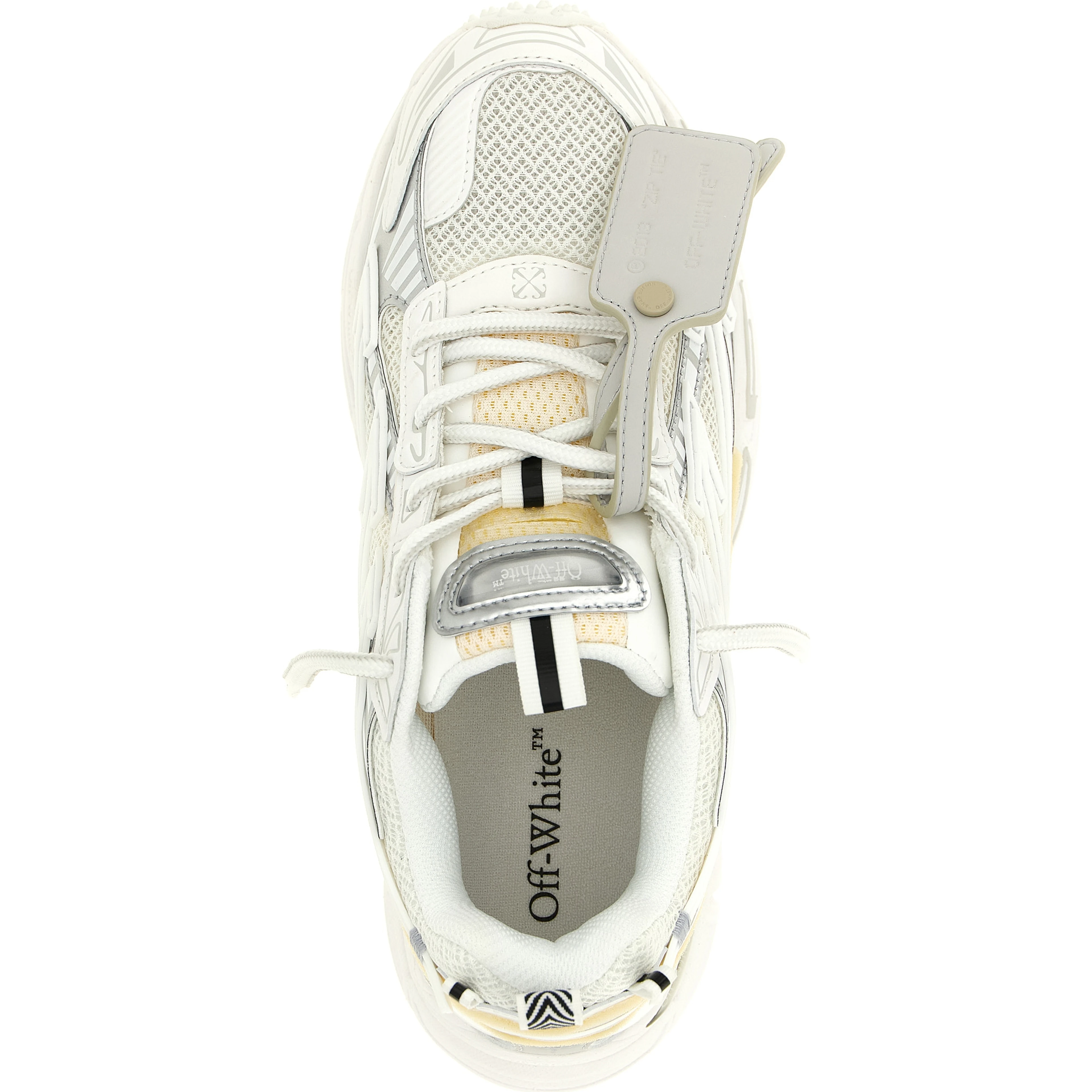White Polyethylene Athletic Sneakers