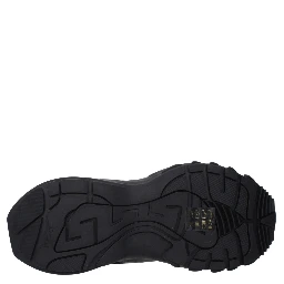 Black Fabric Chunky Sneakers