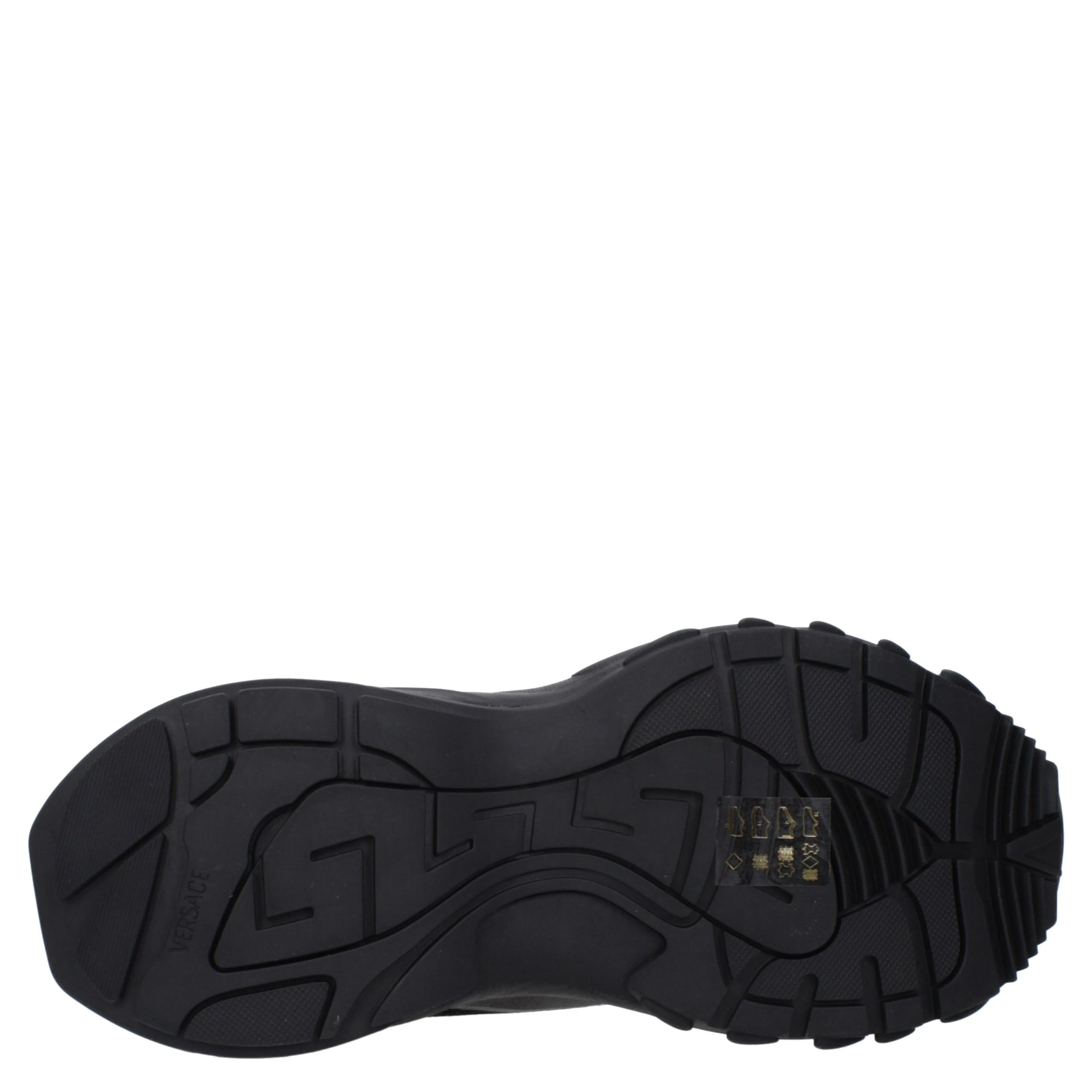Black Fabric Chunky Sneakers