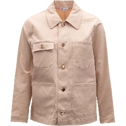 Women Beige Cotton Denim Jacket