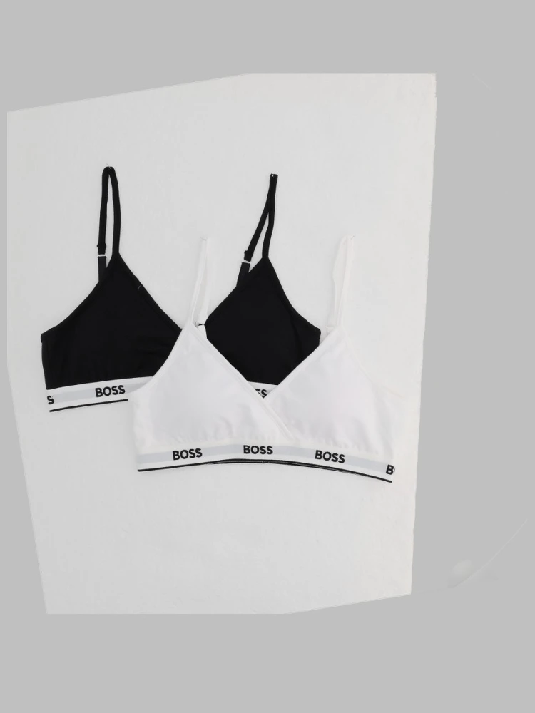 2-Pack reggiseno a triangolo con banda logata