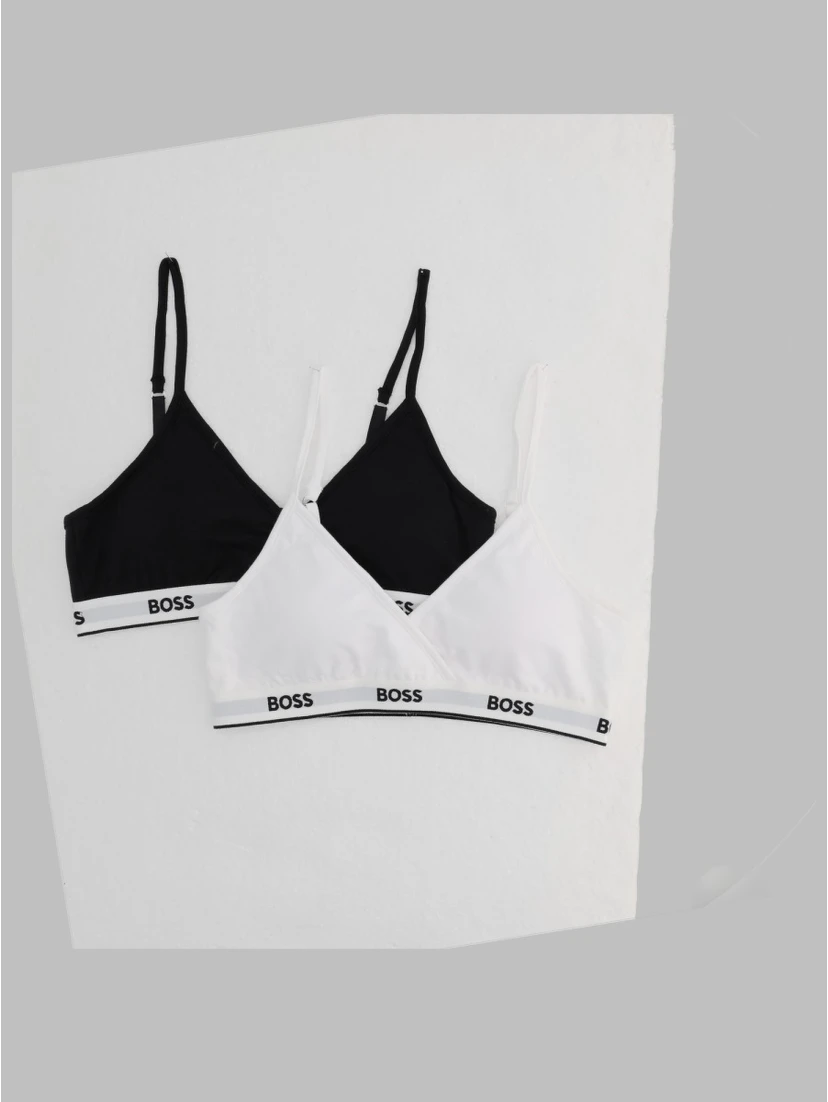 2-Pack reggiseno a triangolo con banda logata