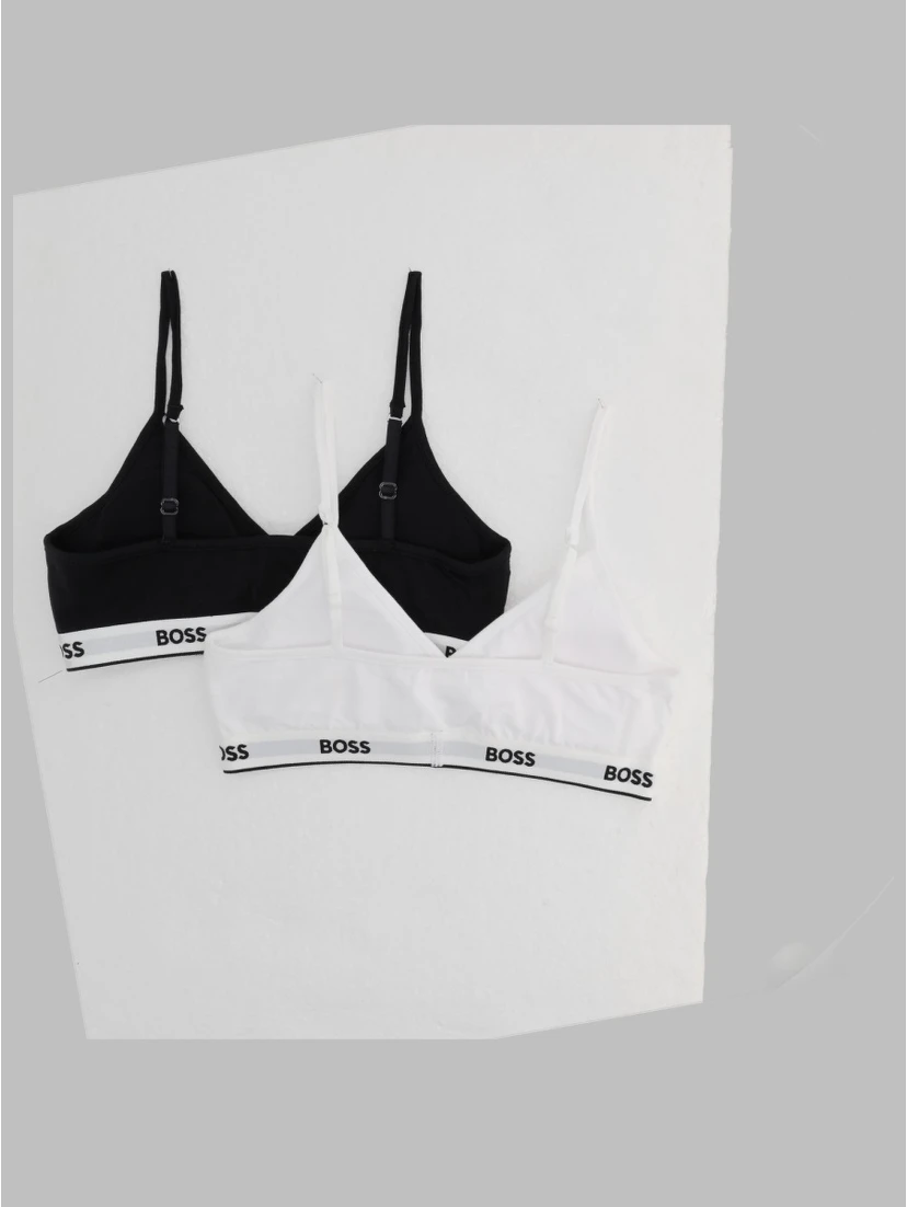 2-Pack reggiseno a triangolo con banda logata