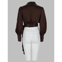 Blusa "Wrap" in Seta