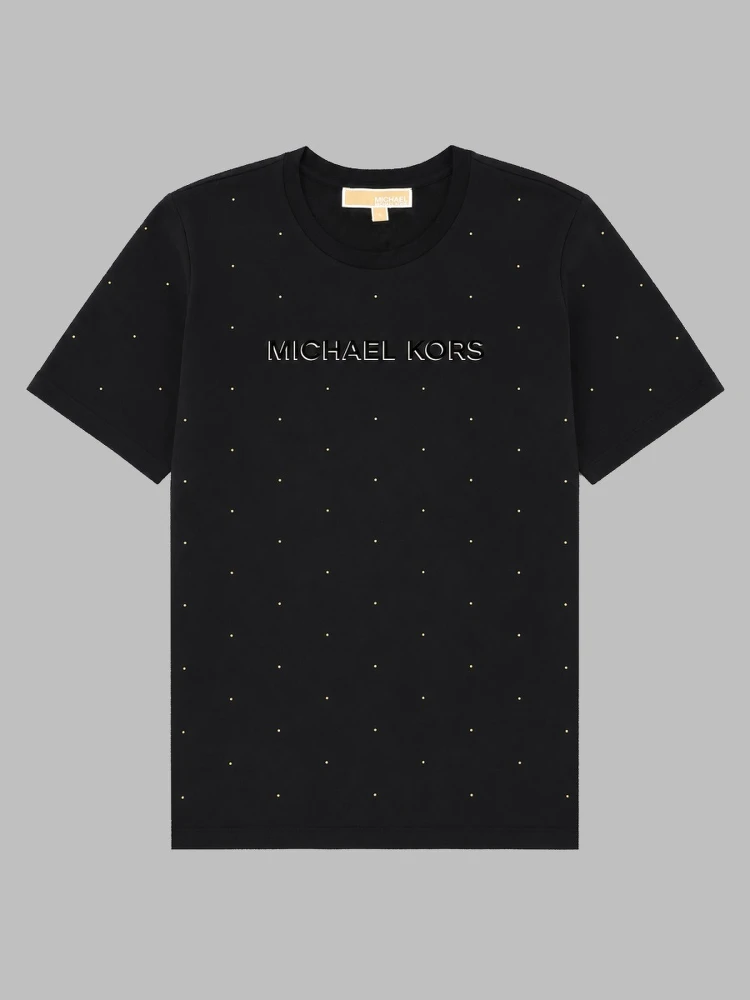 T-SHIRT CON LOGO E STRASS
