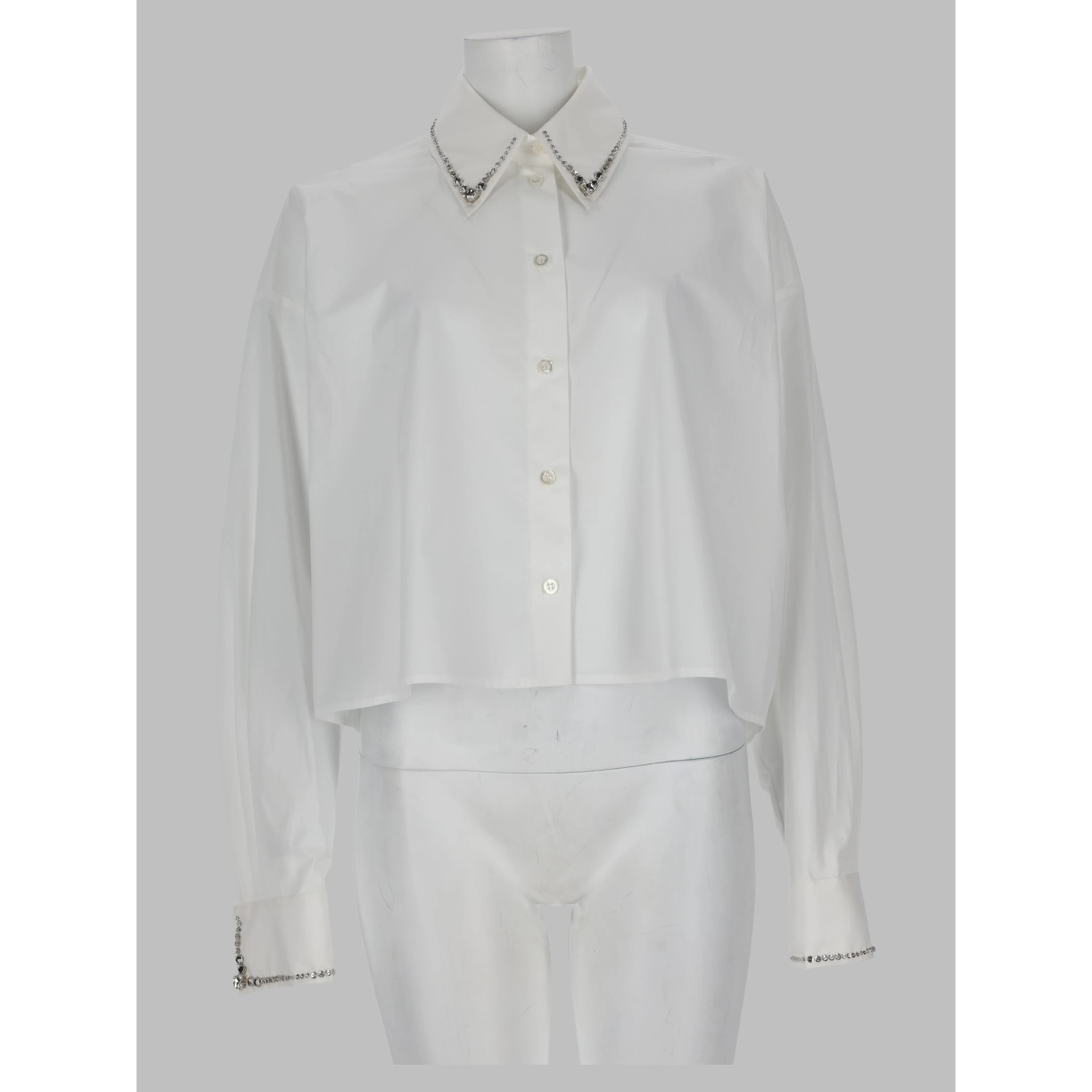 Camicia Cropped in Popeline