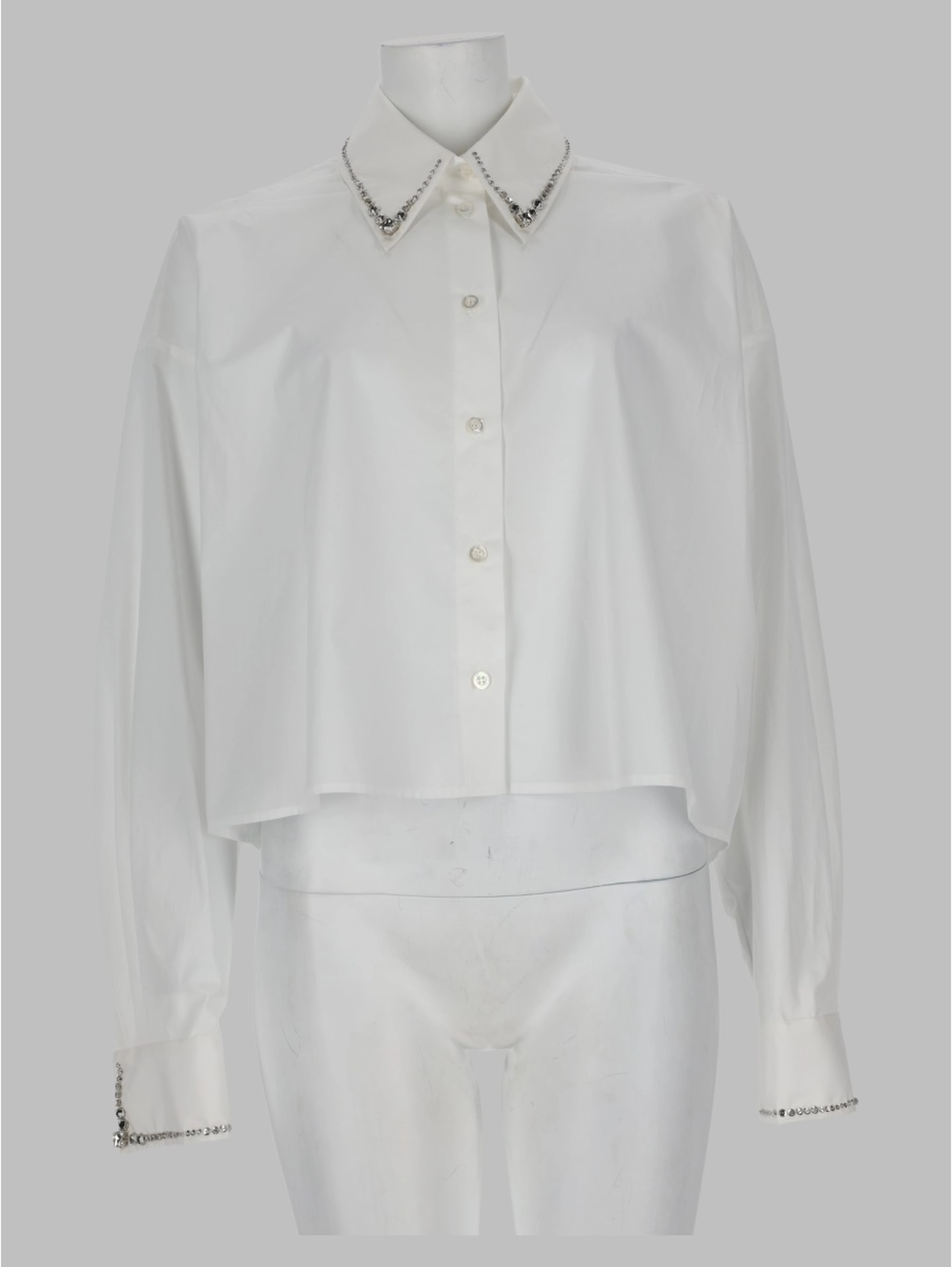Camicia Cropped in Popeline