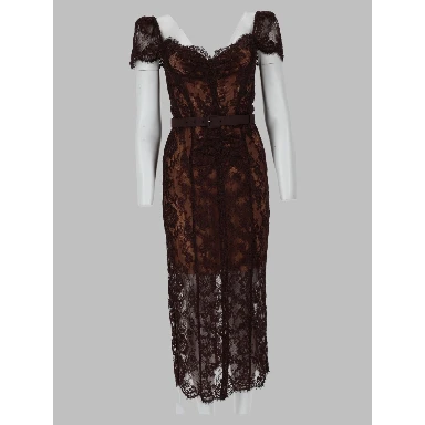 Abito Midi in Pizzo Floreale
