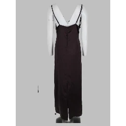 Abito in Satin con Inserto in Pizzo