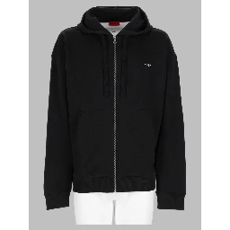 felpa con zip e logo