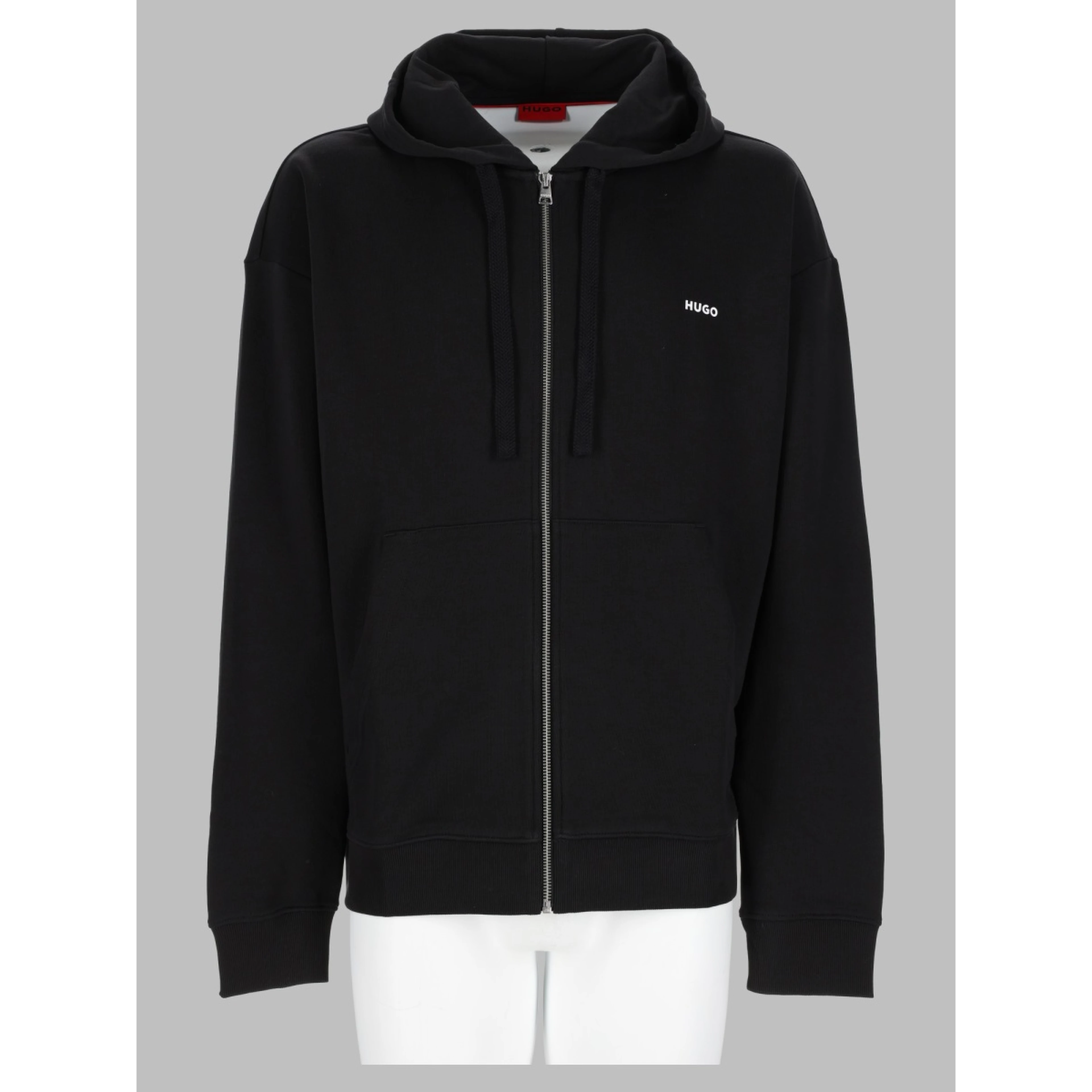 felpa con zip e logo