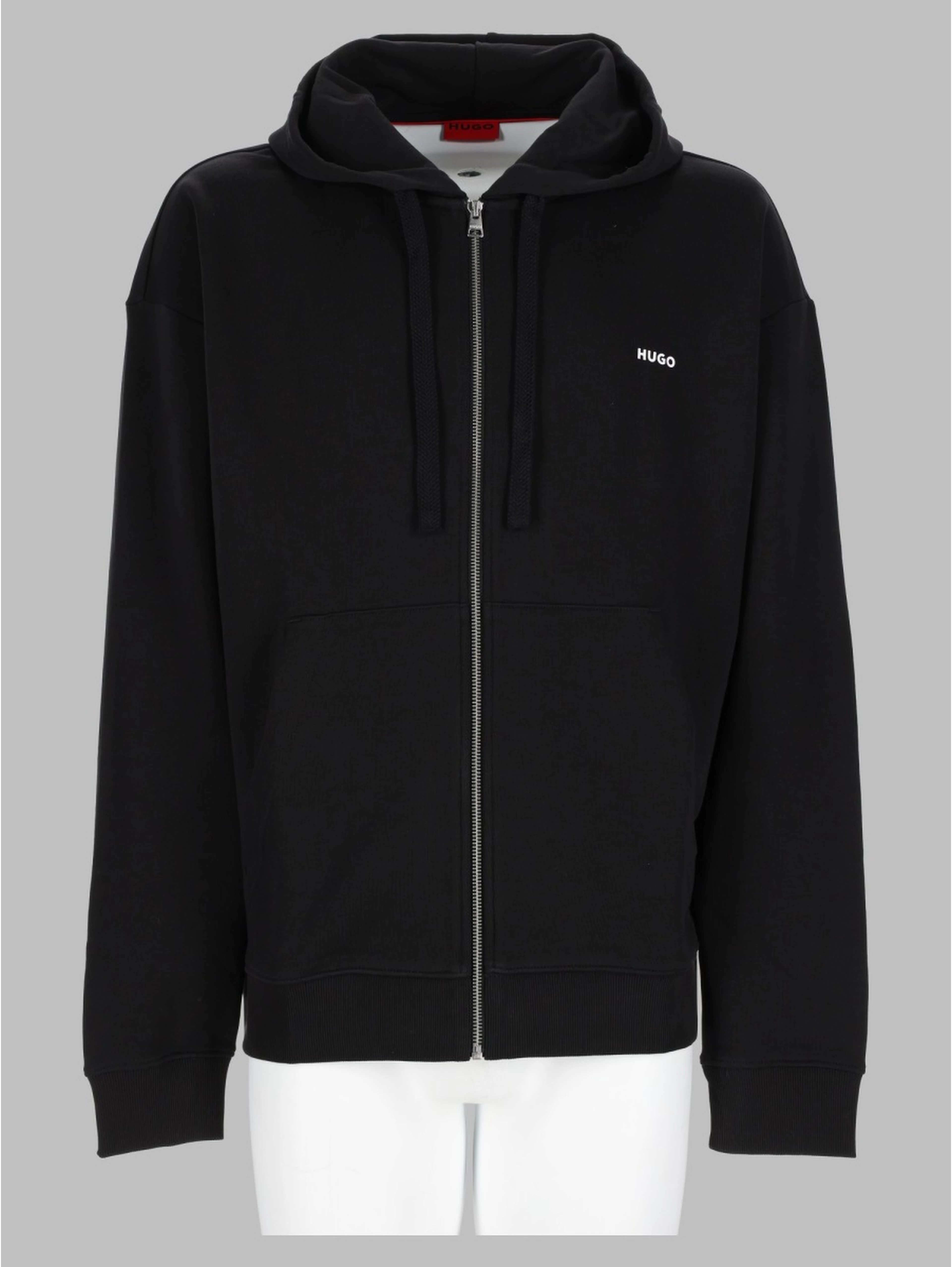 felpa con zip e logo