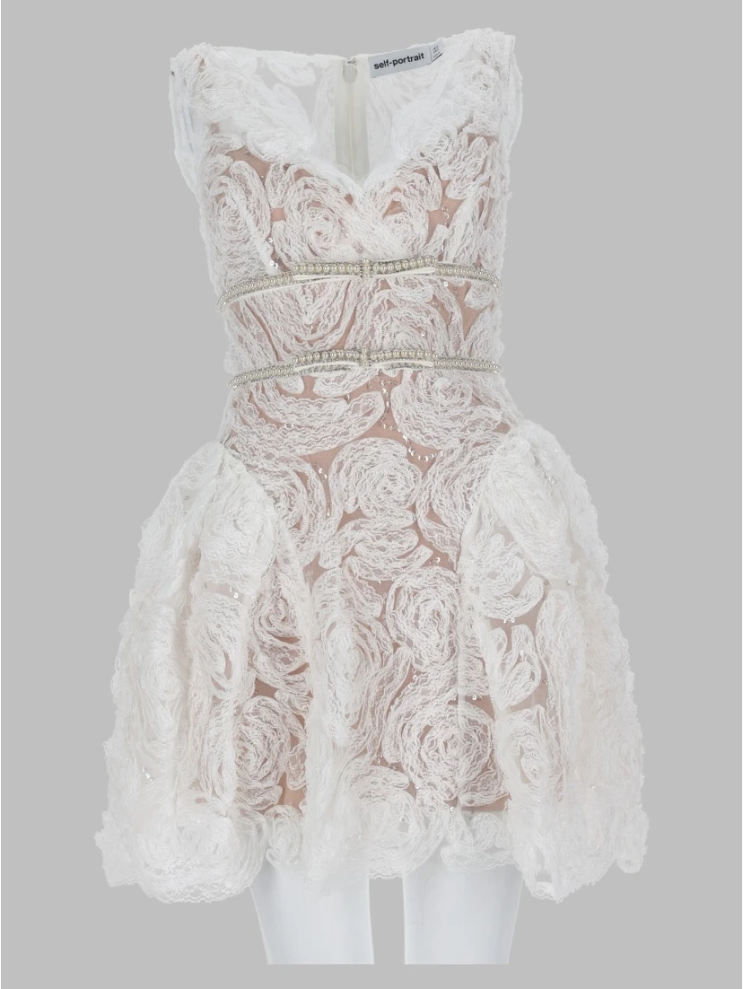 Mini Abito in Tulle e Pizzo