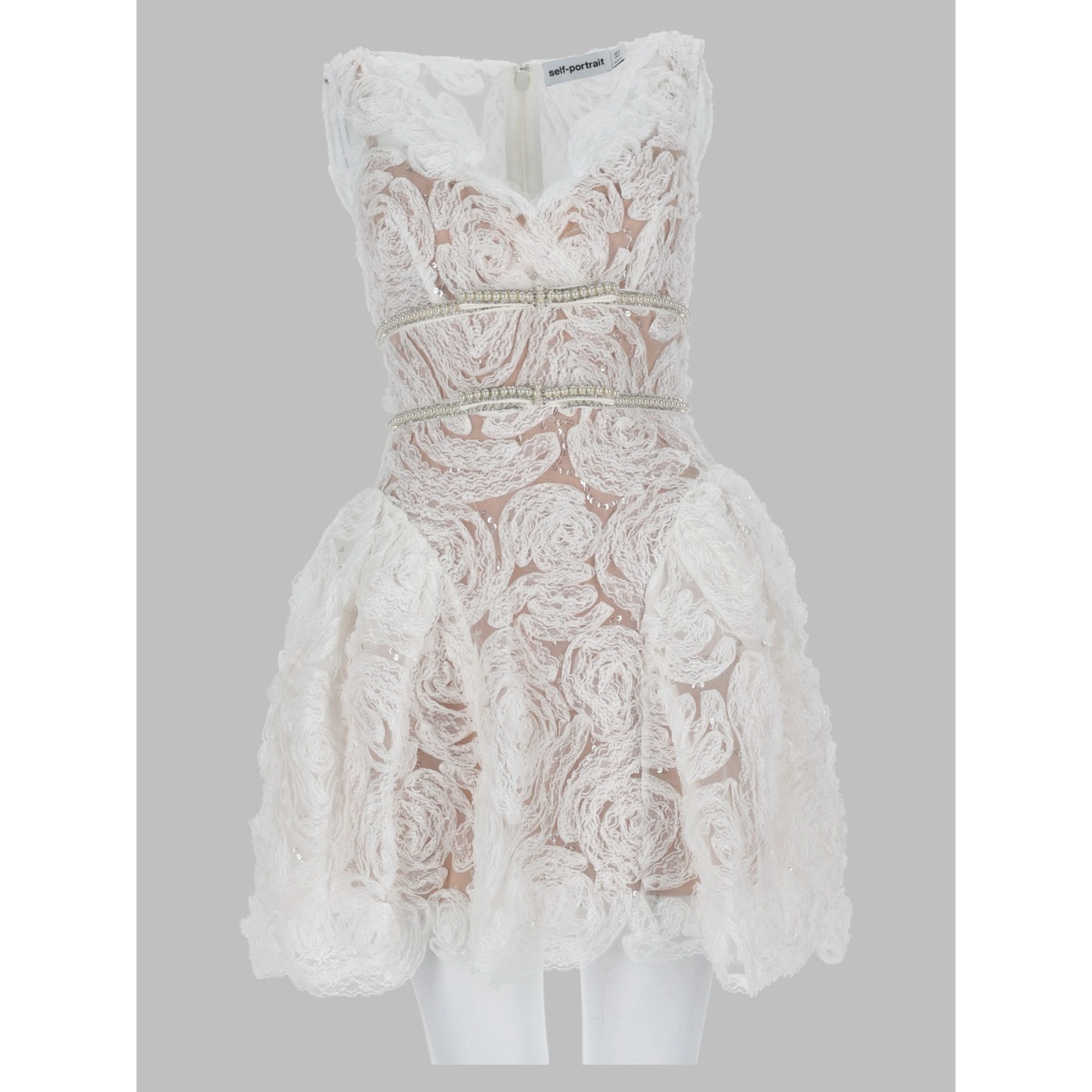 Mini Abito in Tulle e Pizzo