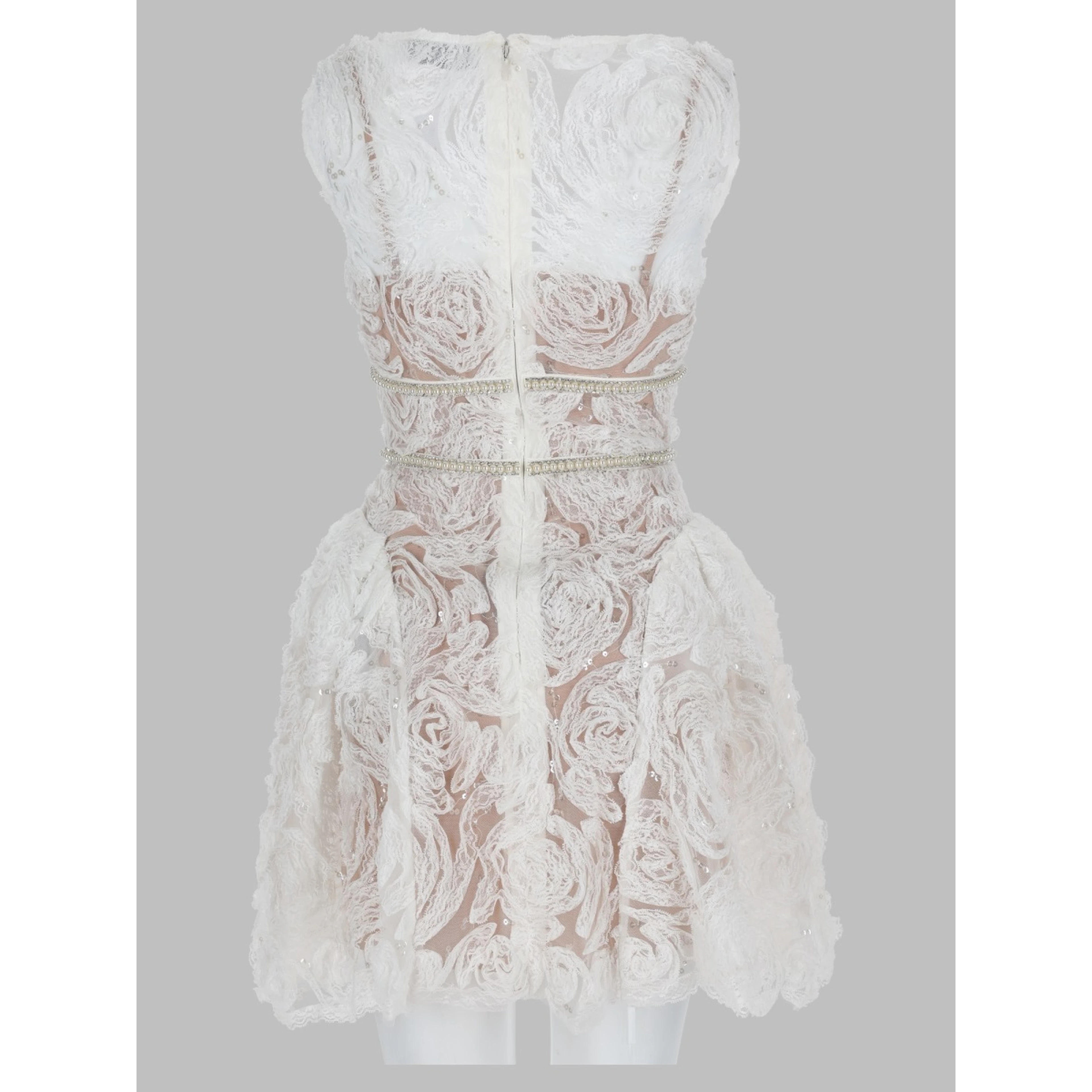 Mini Abito in Tulle e Pizzo