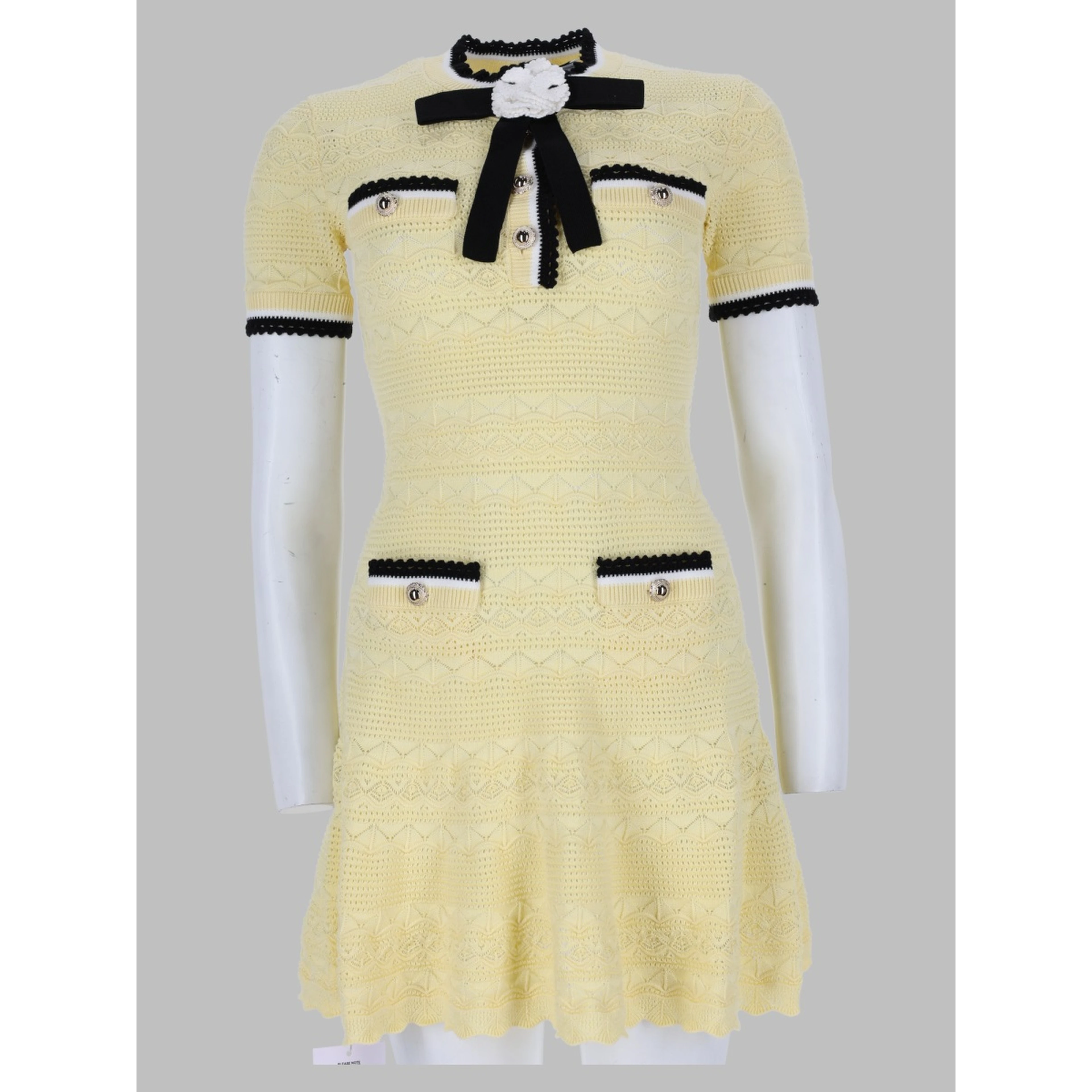 Mini Abito in Maglia Traforata