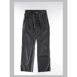 jeans 5 tasche effetto pelle