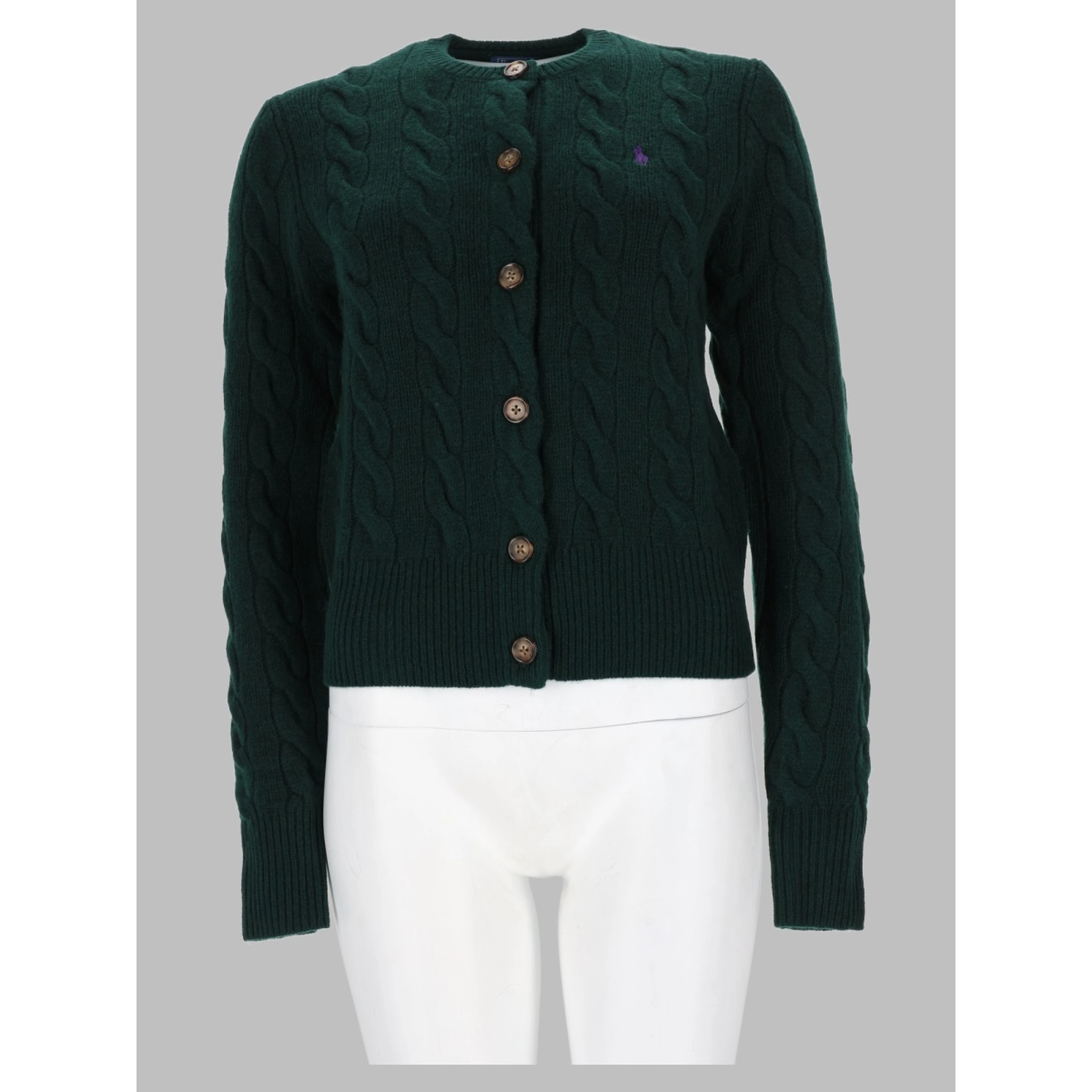 Cardigan A Trecce Con Logo