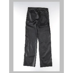 jeans 5 tasche effetto pelle