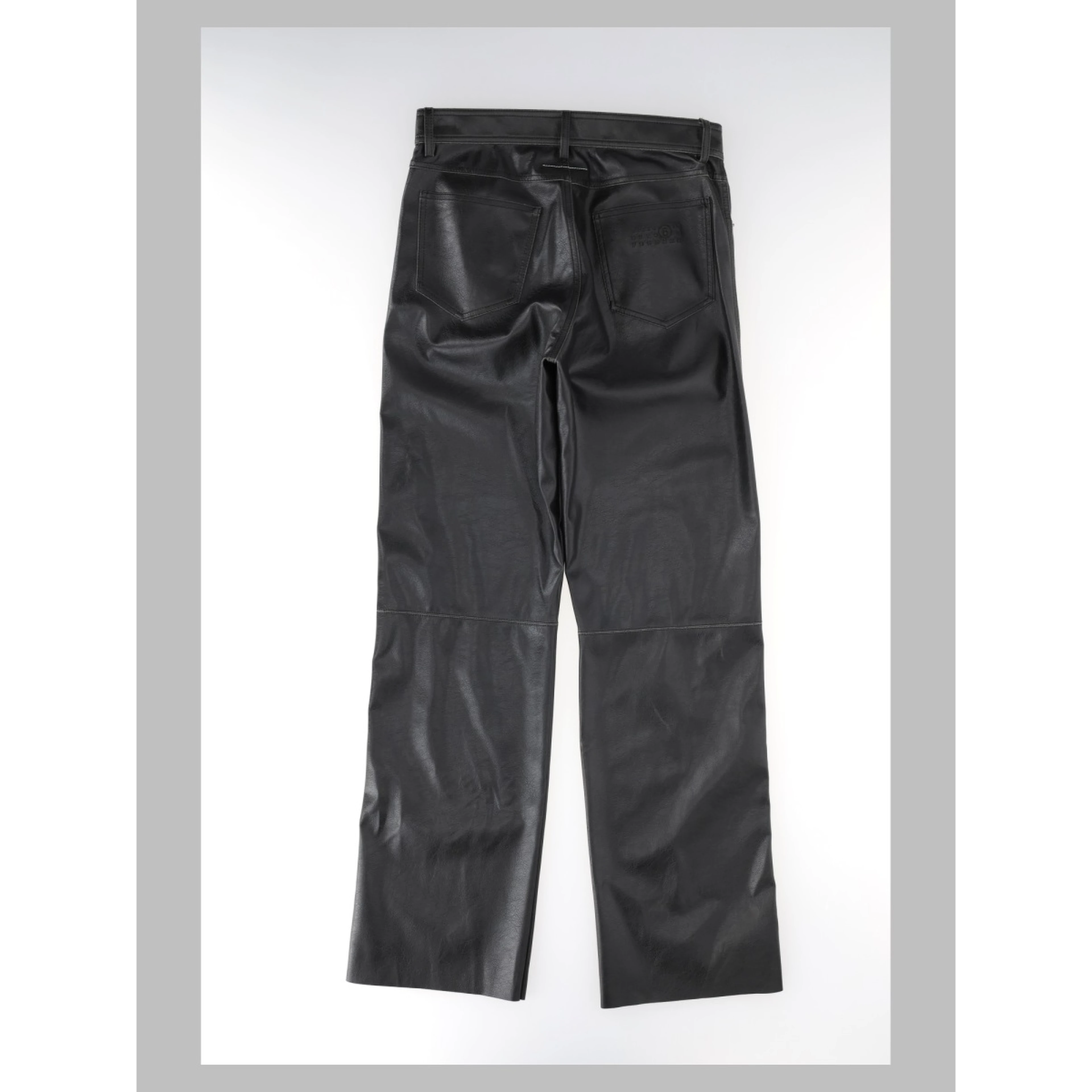 jeans 5 tasche effetto pelle