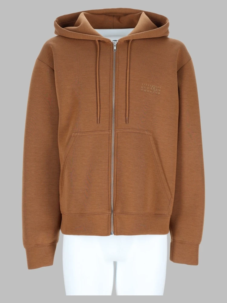 felpa con zip e cappuccio